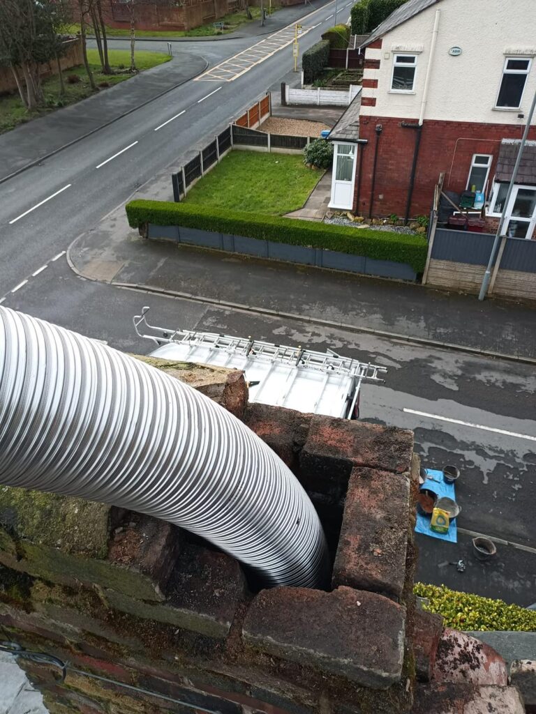 flue liner prescot top stack angle view