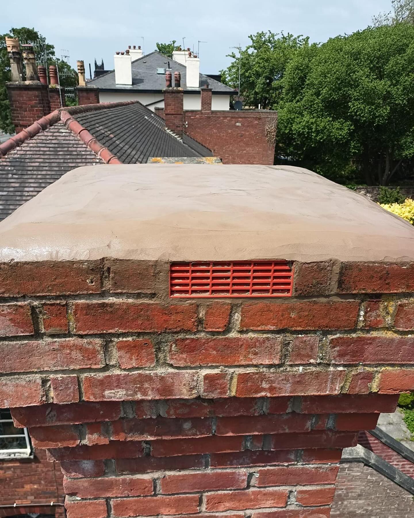 Aigburth chimney stack repair finish